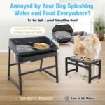 Bobbie & Laxi 15" Tilted Elevated Dog Bowl, Large Breeds Non-Spill Design - Image 3