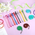 45 Pcs Puppy Collar and Leash, Colorful Adjustable Dog Collars with Marker Straps Soft Polyester Paw Pet Puppy Collar Quick Release Buckle for Small Dogs Walking Training (Detachable Bell) - Image 4