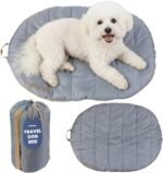 Travel Dog Bed, 30x22in, Foldable & Packable with Carry Bag, Grey