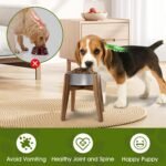 RAINBLELAND Raised Wooden Dog Bowl Stand for Large Dogs, Fits 9 Inch Bowls - Image 4