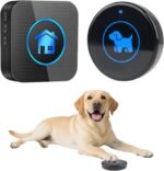 Dog Door Bell for Potty Training, Easy-Touch Wireless Dog Doorbell for Dogs to Go Outside, IP65 Waterproof, 1000ft Range, 55 Melodies & 5 Volume Levels, 1 Buttons