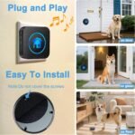 Dog Door Bell for Potty Training, Easy-Touch Wireless Dog Doorbell for Dogs to Go Outside, IP65 Waterproof, 1000ft Range, 55 Melodies & 5 Volume Levels, 1 Buttons - Image 5