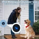 Dog Door Bell for Potty Training, Easy-Touch Wireless Dog Doorbell for Dogs to Go Outside, IP65 Waterproof, 1000ft Range, 55 Melodies & 5 Volume Levels, 1 Buttons - Image 6