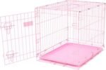 Carlson Pink Secure and Compact Single Door Metal Dog Crate, Small - Image 4