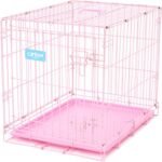 Carlson Pink Secure and Compact Single Door Metal Dog Crate, Small - Image 5