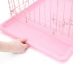 Carlson Pink Secure and Compact Single Door Metal Dog Crate, Small - Image 10