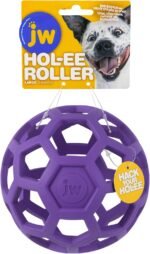 JW Pet HOL-ee Roller, Natural Rubber, Large 5.5in, Colors May Vary - Image 3