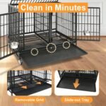 Homey Pet 43" Heavy Duty Double Dog Crates for Large Dogs or Two Small Dogs - Image 6