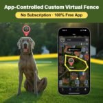 GPS Wireless Dog Collar Fence System - No Monthly Fee App Control, Custom Polygon Boundary & Remote Training, Free Phone Tracker for Up to 5 Pets, Virtual Electric Fence for Dogs - Image 3