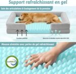 COZY KISS Orthopedic Dog Cooling Bed for Medium Small Dogs, 30x20 inch - Image 3