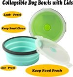 Large Collapsible 40 OZ Travel Dog Bowls, 2 Pack with Lids, Foldable Silicone Food & Water Bowl for Large Dogs, Lightweight & Leak Proof, Perfect for Outdoor Travel, Camping & Hiking - Image 4