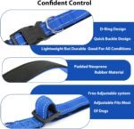 Reflective Dog Collar, Adjustable Nylon for Medium Dogs,Blue - Image 3