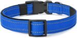 Reflective Dog Collar, Adjustable Nylon for Medium Dogs,Blue - Image 4