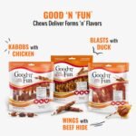 Good 'n' Fun Wings Long-Lasting Dog Treat Made With Real Protein, 12 oz - Image 8