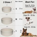 Loving Pets - Dolce Bamboo - Eco-Friendly Pet Bowls & Dishes for Dog, Cats, Puppy Food and Water Dish -Sustainable and Dishwasher Safe, Made with Real Bamboo (Large, Oat-Beige) - Image 4