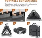 Lesure Portable Collapsible Dog Crate for Medium Dogs, 30in Charcoal Grey - Image 6