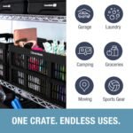 CleverMade Collapsible Utility Crate For Storage, 45L 1 Pack, Obsidian - Image 2