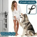 Dog Doorbell for Potty Training, Adjustable Length with 7 Extra Loud Bells, Black Nylon Strap with Metal Bells, 31-33 Inches - Image 3