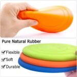 XIGOU Dog Flying Disc, 3 Pack Dog Flyer Toys, Soft Rubber Interactive Lightweight Flying Disc Dog Toy for Small Large Dogs - Floats in Water & Safe on Teeth, 7 inch. - Image 3
