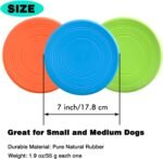XIGOU Dog Flying Disc, 3 Pack Dog Flyer Toys, Soft Rubber Interactive Lightweight Flying Disc Dog Toy for Small Large Dogs - Floats in Water & Safe on Teeth, 7 inch. - Image 4