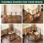 FXW AuraSpace Pro Clear Acrylic Indoor Dog Playpen, 24" H, 8 Panels - Image 6