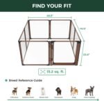 FXW AuraSpace Pro Clear Acrylic Indoor Dog Playpen, 24" H, 8 Panels - Image 9