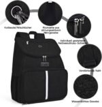 BAGLHER丨Dog Travel Bag, Airline Approved Pet Supplies Backpack, Dog Travel Backpack Accessories Set with 2 Silicone Collapsible Bowls and 2 Food Baskets. Black - Image 5