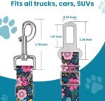 Adjustable pet cat and Dog car seat Belt，The Lanyard is Flexible and Adjustable from 20 to 33 inches (Floral) - Image 4