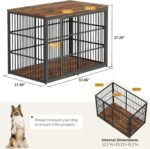 Lyromix 54" Dog Crate Furniture with Foldable Door, Rustic Brown - Image 5