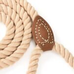 Mile High Life Dog Leash Braided Cotton Rope with Leather-Reinforced Ends - Image 4