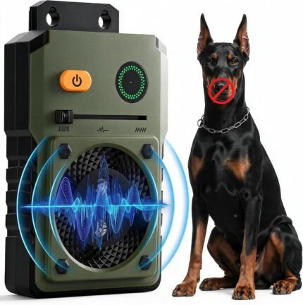 Anti Barking Device for Dogs, 3 Modes Ultrasonic Dog Bark Deterrent Devices Long Range 50ft, Bark Box Bark Control Devices for Indoor Outdoor, Stop Dog Barking Safely, No More Bark Training