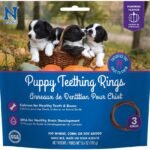 N-Bone Puppy Teething Rings, Pumpkin Flavor, Natural Puppy Teething Chews & Chew Treats, Helps Soothe Teething Gums, Calcium Enriched, 3 Rings