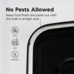 IRIS USA Dog Food Storage Container, Up to 42 lbs, Smoke, Made in USA - Image 6