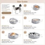 EHEYCIGA Calming Donut Dog Bed, Grey, 23.0" L x 23.0" W x 7" H - Image 3