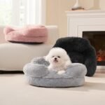 EHEYCIGA Calming Donut Dog Bed, Grey, 23.0" L x 23.0" W x 7" H - Image 7