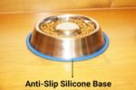Mr. Peanut's Stainless Steel Interactive Slow Feed Dog Bowl with a Blue Silicone Base, Fun Healthy Bloat Stop Feeder (Medium) - Image 3