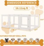 Acrylic Dog Playpen Indoor for Small Dogs & Puppies - Image 2