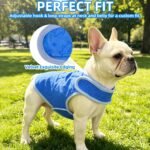 PUPTECK Dog Cooling Vest, Breathable Mesh PVA Dog Shirt, Lightweight Soft Instant Chill Sleeveless Pet Clothes, Adjustable Cooler Jacket Puppy Outfit for Hot Summer Outdoor, Blue Bear M - Image 5