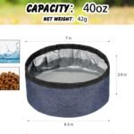 Meanplan 2 Pack 40 oz Portable Travel Dog Bowl, Dark Blue - Image 4