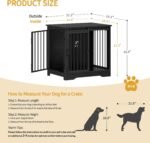 Hzuaneri 27.2 in S Dog Crate Furniture Indoor Dog Kennel with Barn Door - Image 3