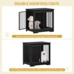 Hzuaneri 27.2 in S Dog Crate Furniture Indoor Dog Kennel with Barn Door - Image 4