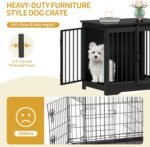 Hzuaneri 27.2 in S Dog Crate Furniture Indoor Dog Kennel with Barn Door - Image 6