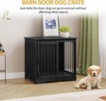Hzuaneri 27.2 in S Dog Crate Furniture Indoor Dog Kennel with Barn Door - Image 7