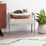 Amazon Basics Round Bolster Pet Bed for Dog or Cat with Flannel Top, 20.0" L x 20.0" W x 6.0" Th, Up to 11lbs, Brown and Ivory - Image 6