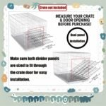 Dog Crate Divider Panel 2-Pack, 27.95" H x 19.96-36.61" W, Glossy Black - Image 3