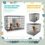 Dog Crate Divider Panel 2-Pack, 27.95" H x 19.96-36.61" W, Glossy Black - Image 5