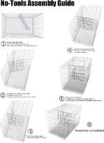 Dog Crate Divider Panel 2-Pack, 27.95" H x 19.96-36.61" W, Glossy Black - Image 6