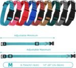 9 Pcs Adjustable Dog Collars Set for Litter, Medium, Retro Colors - Image 3