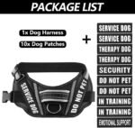 Dog Vest Harness and Patches Set, Animire in Training Service Dog Harness with 10 Dog Patches, Reflective Dog Vest with Handle for Small, Medium, Large, and Extra-Large Dogs - Image 3