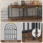 EasyCom 72" Wooden Double Dog Crate Furniture for 1-2 Dogs (DC105) - Image 3